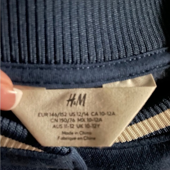 Used- H&M OVERSIZED BASEBALL JACKET (Size US 12/14) - Picture 5 of 6